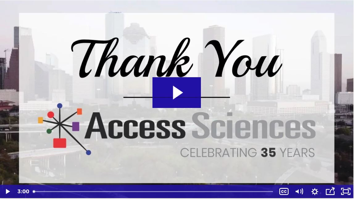 Access Sciences Thank You Video
